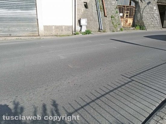 Montefiascone - L'attraversamento pedonale in via Cassia Nuova