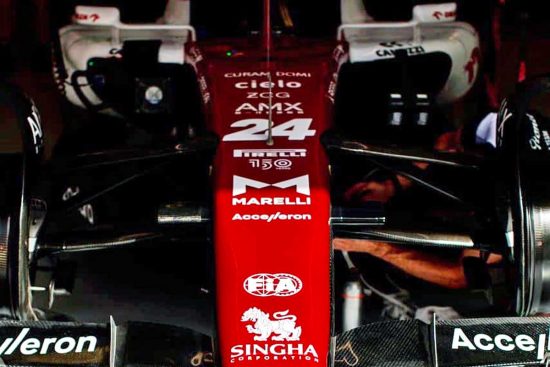 Sport - Motori - Lo sponsor di Ceramica Cielo su una vettura Alfa Romeo
