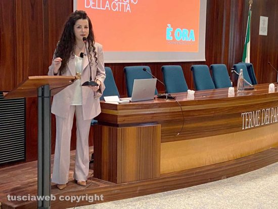 Viterbo - Conferenza stampa di Chiara Frontini alle Terme dei Papi