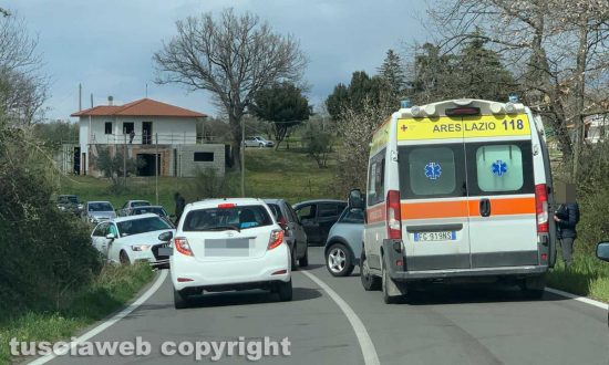 Viterbo - Incidente in strada Carcarelle