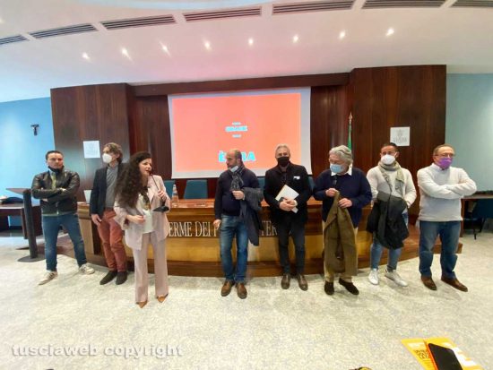 Viterbo - Conferenza stampa di Chiara Frontini alle Terme dei Papi