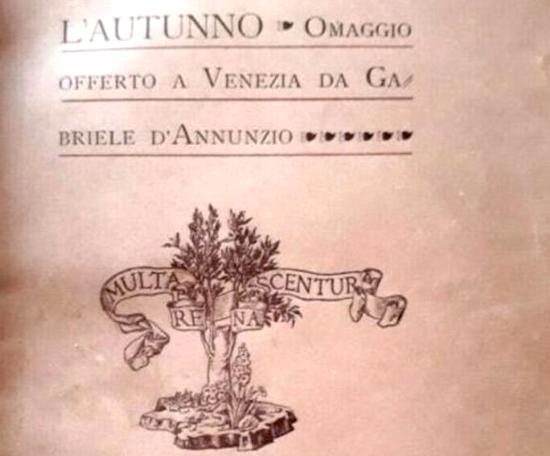 Il volume di Gabriele D'Annunzio recuperato