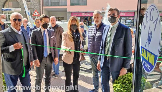 Viterbo - L'inaugurazione della sede della Lega a Bagnaia