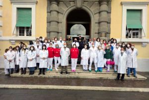 Il generale Sebastiani in visita all'istituto Spallanzani
