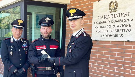 Rieti - Lettera di apprezzamento per l'appuntato scelto Francesco De Simone