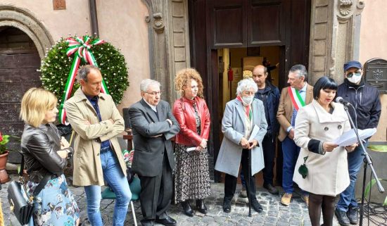 Vasanello - La cerimonia della pietra d'inciampo per Sebastiano Pieri