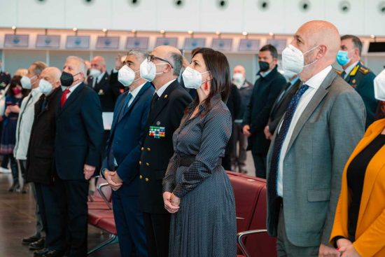 Un momento della cerimonia a Civitavecchia