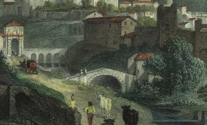 Veduta di Viterbo, stampa tratta da- Brockedon William, Travellers guide to Italy, or Road-Book from London to Naples, Parigi, Baudry’s European Library, 1835 (archivio Silvio Cappelli)