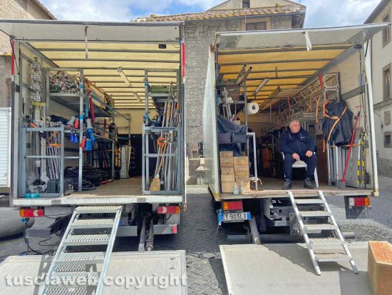 Viterbo - Le riprese in centro della produzione Cattleya