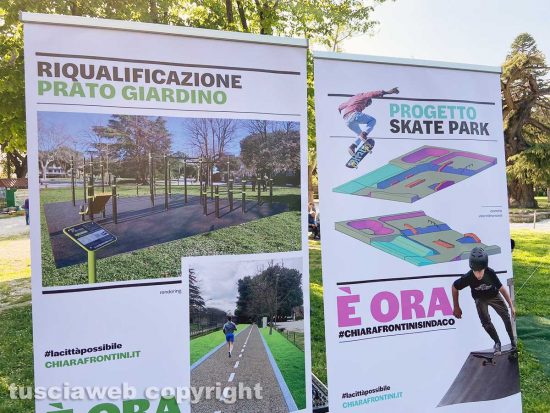 Viterbo - Conferenza stampa della candidata a sindaco Chiara Frontini, Pratogiardino "Lucio Battisti"