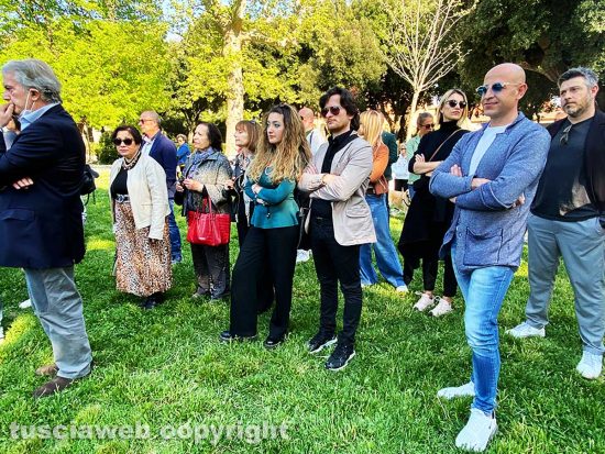Viterbo - Conferenza stampa della candidata a sindaco Chiara Frontini, Pratogiardino "Lucio Battisti"