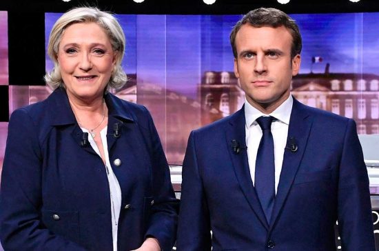 Marine Le Pen e Emmanuel Macron