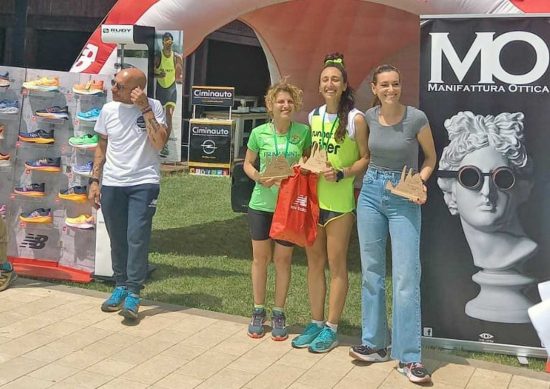 Viterbo - Il podio femminile del Pala Rock Trail