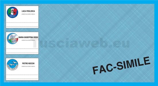 La scheda elettorale di Capranica