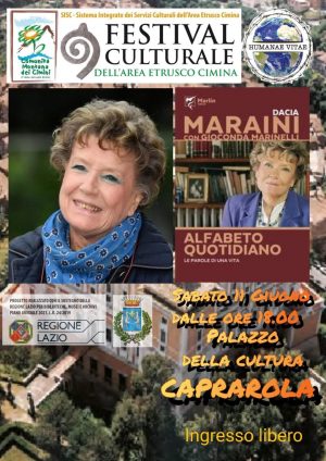Festival Culturale dell’Area Etrusco Cimina - Dacia Maraini