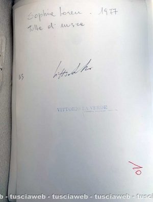 L'autografo di Sofia Loren