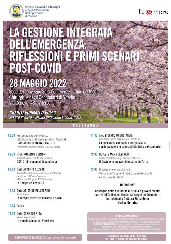 Scenari post Covid - Il programma del convegno