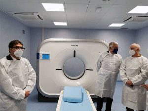 Roma - L'assessore Alessio d'Amato al policlinico Tor Vergata