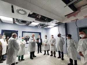 Roma - L'assessore Alessio d'Amato al policlinico Tor Vergata