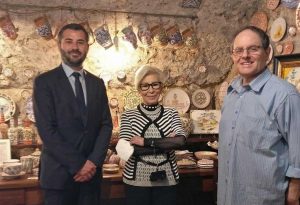 Civita Castellana - Il sindaco Luca Giampieri, Anna Fendi e mastro Cencio