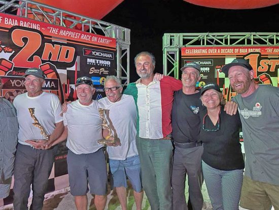 Gli equipaggi delle due Vespe alla 55esima Norra Mexican 1000
