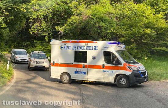 Viterbo - L’intervento dell’ambulanza