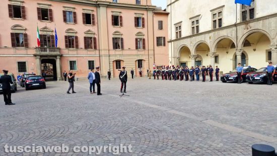 Viterbo - Piazza del Comune - Le prove per i festeggiamenti della fondazione dell'Arma dei Carabinieri