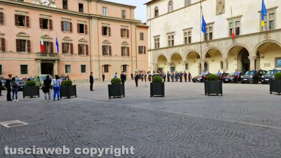 Viterbo - Piazza del Comune - Le prove per i festeggiamenti della fondazione dell'Arma dei Carabinieri