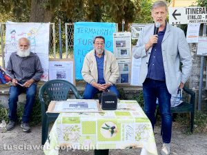 Viterbo - Il candidato sindaco Claudio Ubertini all'incontro sulle Terme ex Inps in strada Bagni