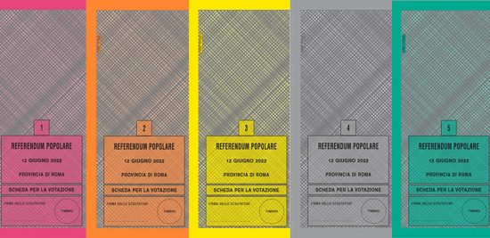 Referendum 12 giugno 2022 - Schede