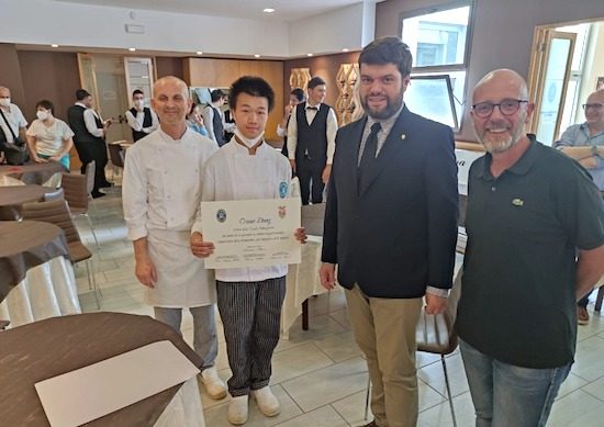 Alessandro Romoli all'istituto alberghiero