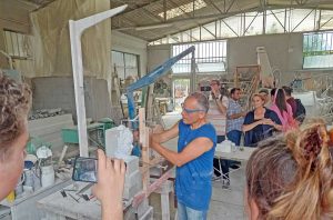 Tarquinia - Dimostrazione di Stefano Todini all’incontro con i ragazzi dell'Unitus