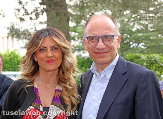 Alessandra Troncarelli ed Enrico Letta