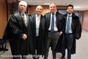Gli avvocati Roberto Alabiso, Andrea Miroli, Marco Russo e Andrea Racioppa