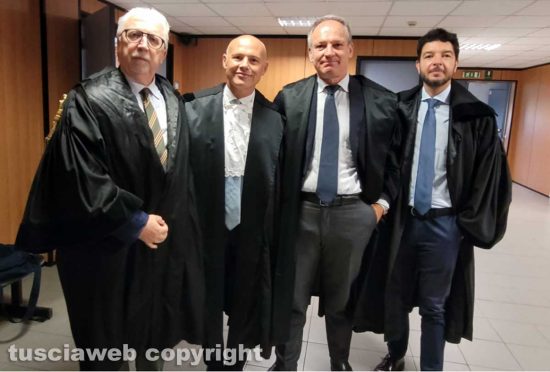 Gli avvocati Roberto Alabiso, Andrea Miroli, Marco Russo e Andrea Racioppa