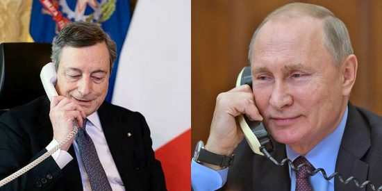 Mario Draghi e Vladimir Putin