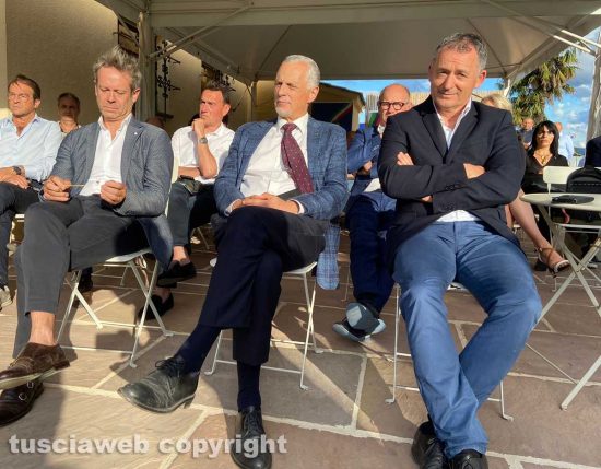 Viterbo - Mauro Pacifici, Remo Parenti e Sergio Del Gelsomino all'evento sull'agricoltura di Forza Italia