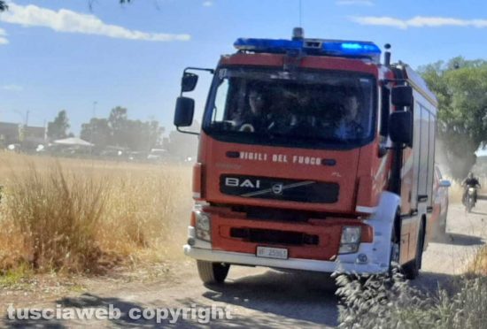 Incendio a Montalto di Castro