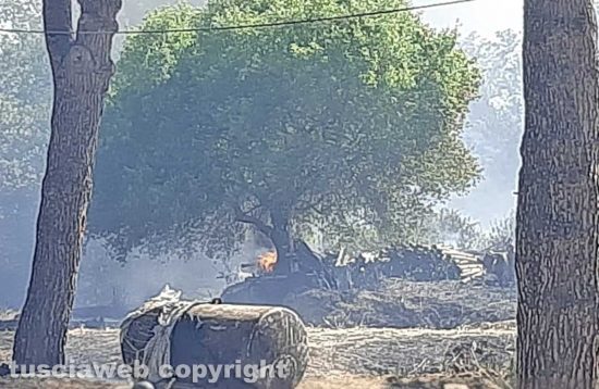 Incendio a Montalto di Castro