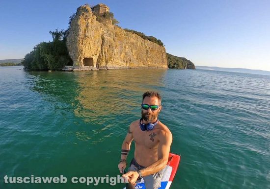 Bruno Cerasa al lago di Bolsena