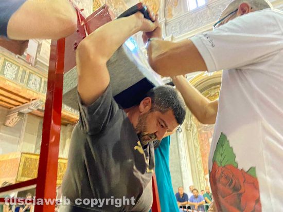 Viterbo - Le prove di portata dei facchini di Santa Rosa