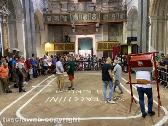 Viterbo - Le prove di portata dei facchini di Santa Rosa