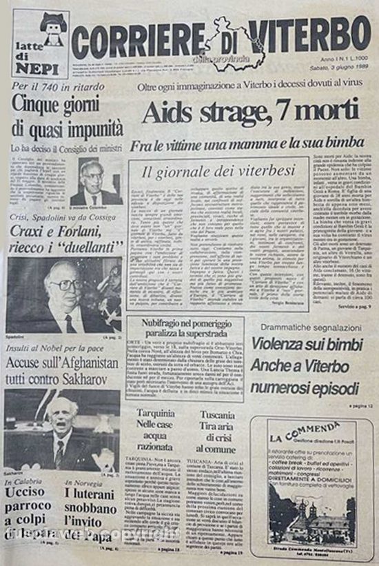Il primo numero del Corriere di Viterbo