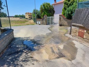 Perdita d'acqua a Pescia Romana