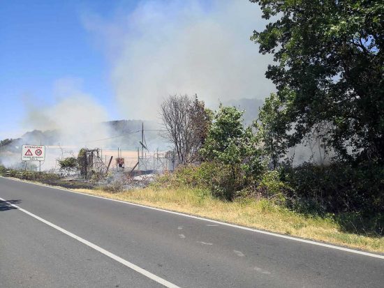 Bagnoregio - Incendio in zona ex Alta