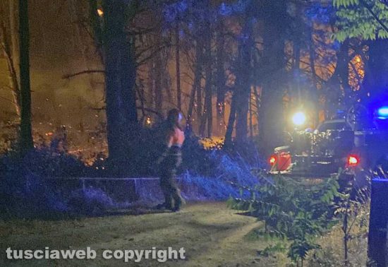 Incendio a Bagnoregio in zona Capraccia
