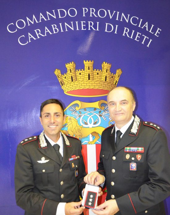 Rieti - Il comandante Paolo Bernabei promosso capitano