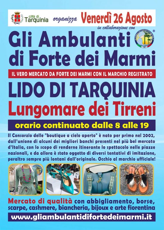 Gli Ambulanti di Forte dei Marmi a Tarquinia