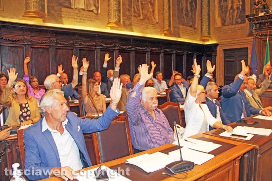 Viterbo - Consiglio comunale - I banchi della maggioranza