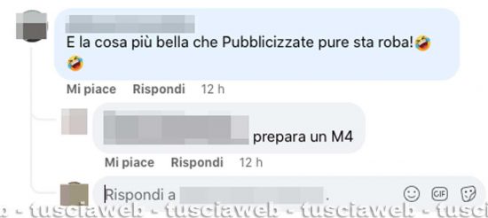 Il commento al post del Lazio Pride